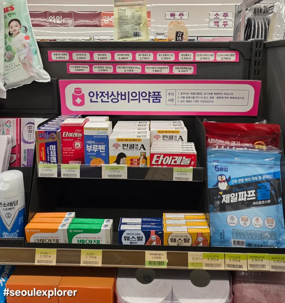 Emergency in Seoul medicine at convenience store