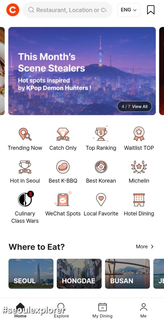 Seoul Travel Apps Catch Table Wait