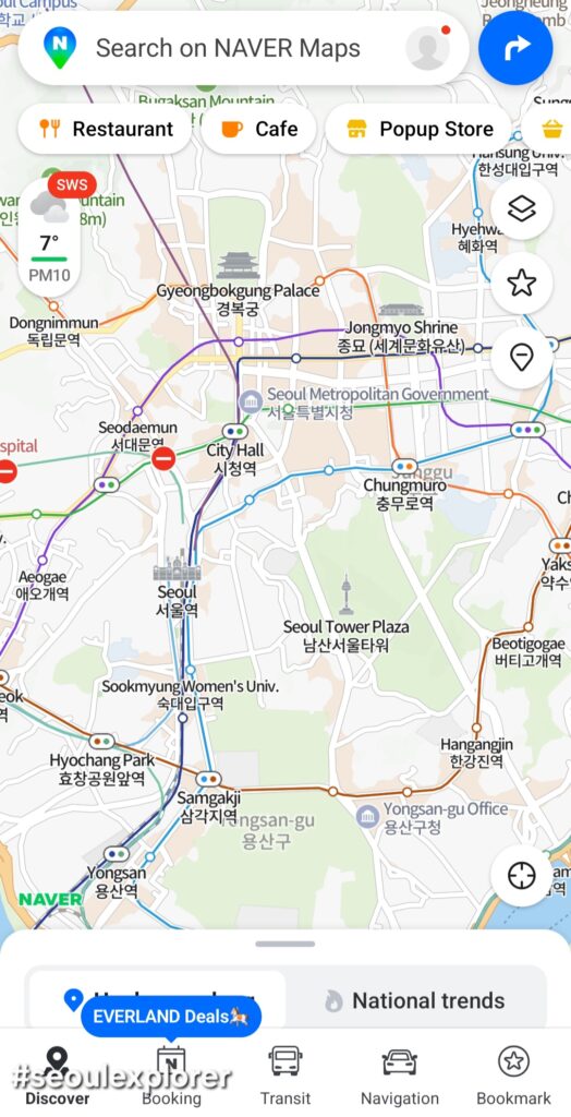 Seoul Travel Apps Naver Map