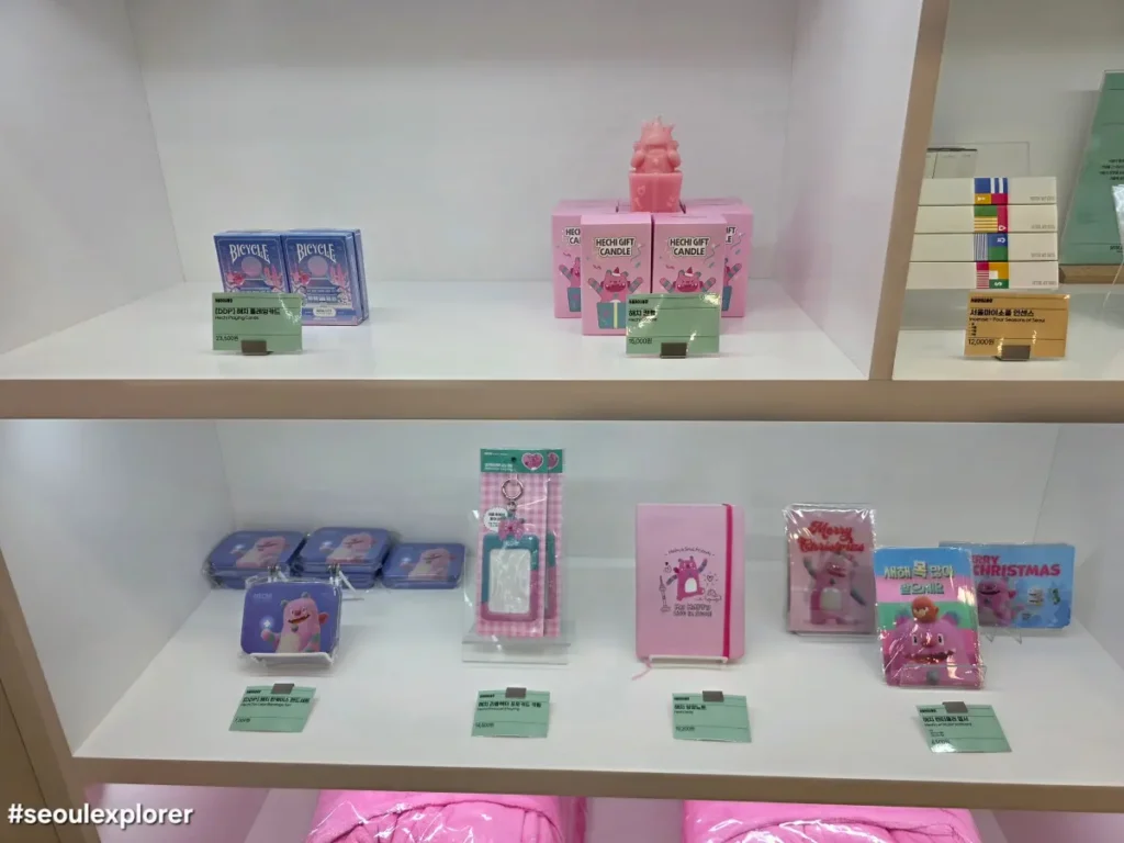 Pink Hechi character stationery, trendiest best Seoul souvenirs 2026