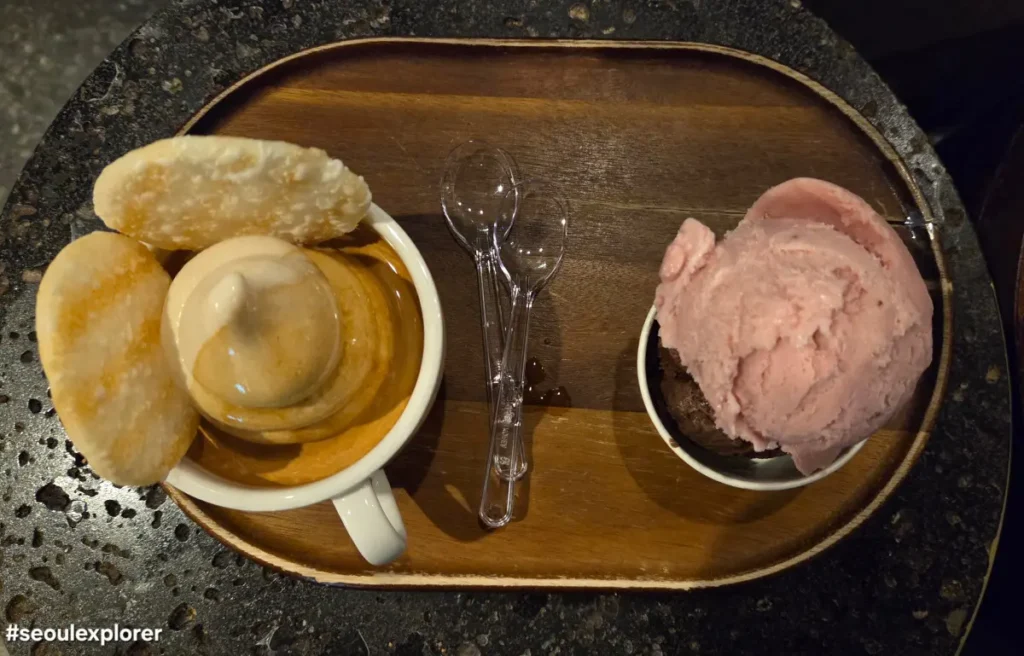 Ice cream and affogato at Seoul Coffee