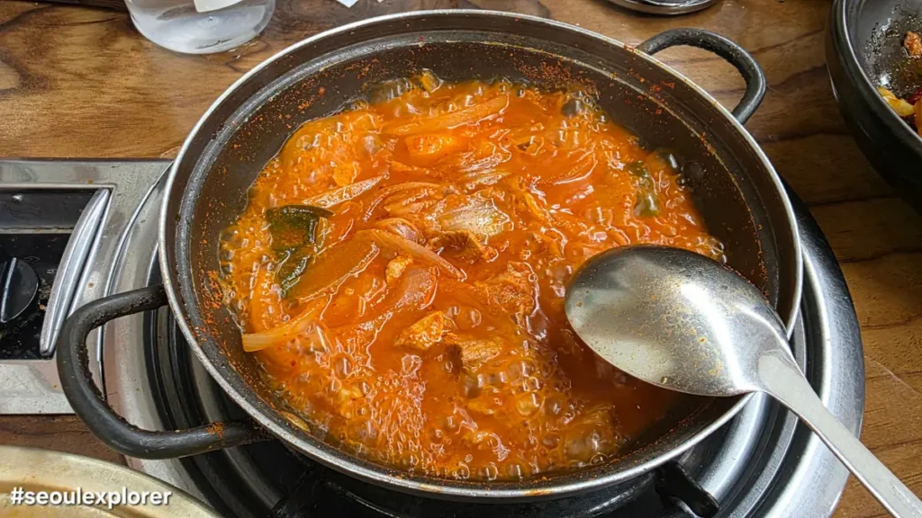 Boiling Korean Kimchi stew