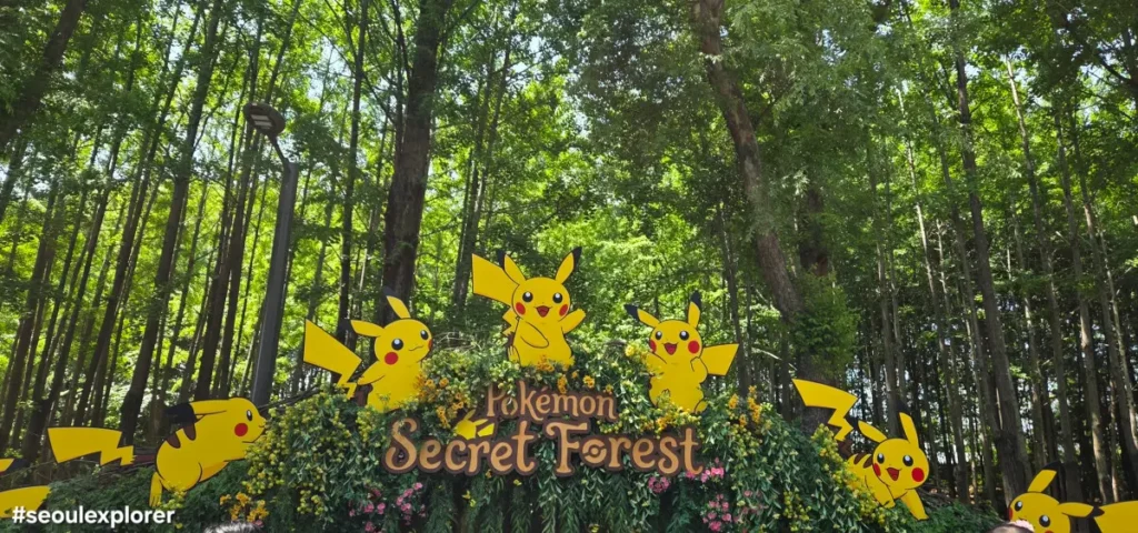 Pikachu figures at Pokémon Secret Forest
