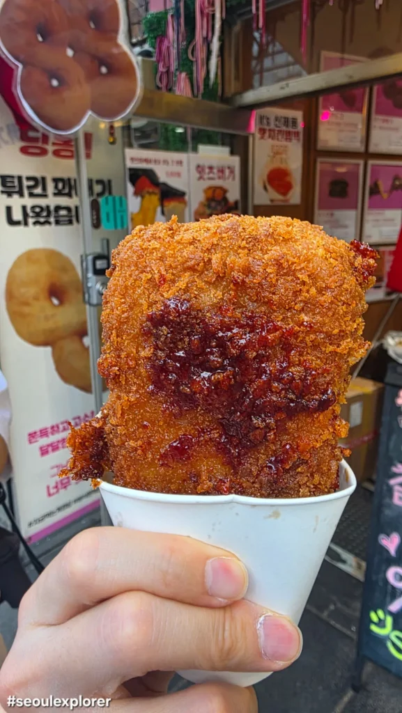 Chili whole mozzarella cheese stick in a cup