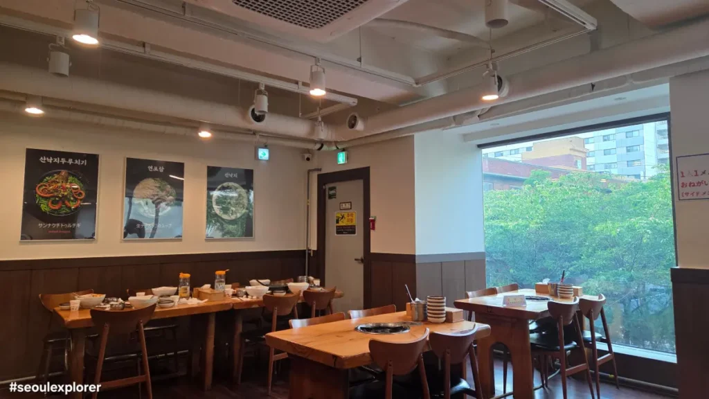 A clean and spacious interior of the restaurant