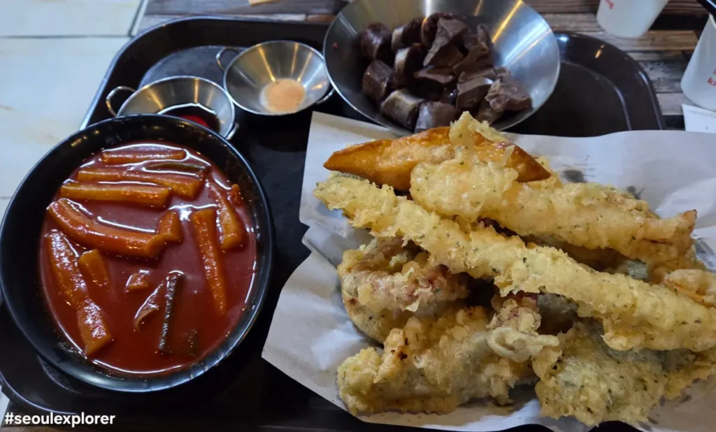 Hongdae Sak's Fried Platter, Tteokbokki, and Sundae Set